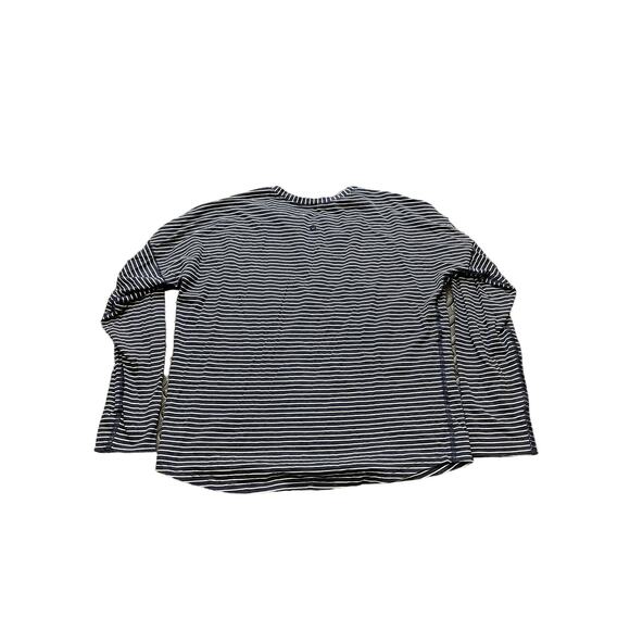 Lululemon Emerald Long Sleeve Modern Stripe Heathered Code‎ Blue White Size 4 - Picture 5 of 8